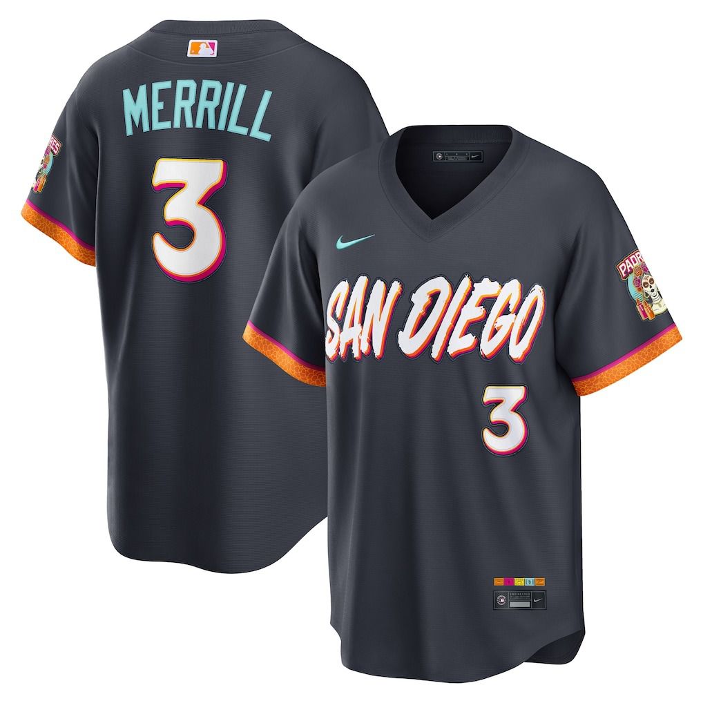 MLB San Diego Padres Jackson Merrill 2026 City Connect Premium Jersey
