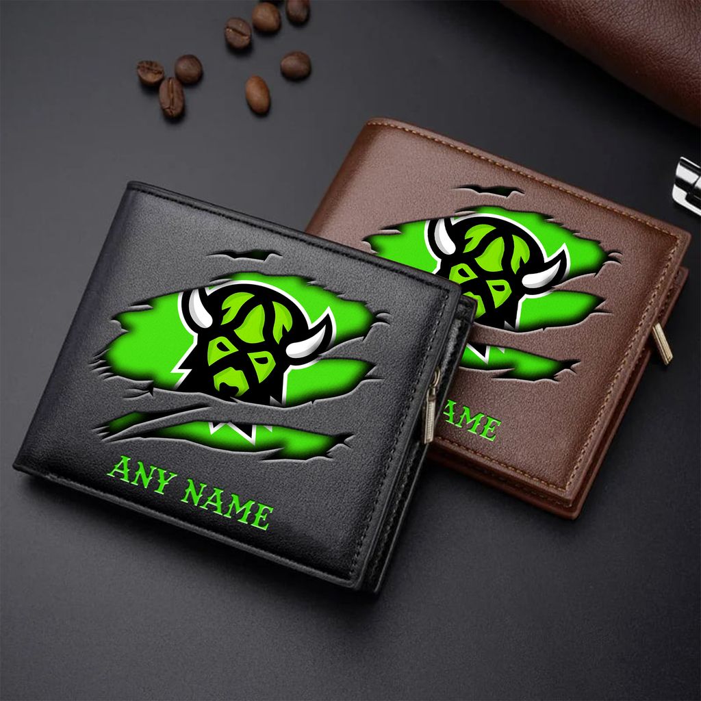 NLL Saskatchewan Rush Personalized Name Leather Wallet ST2601