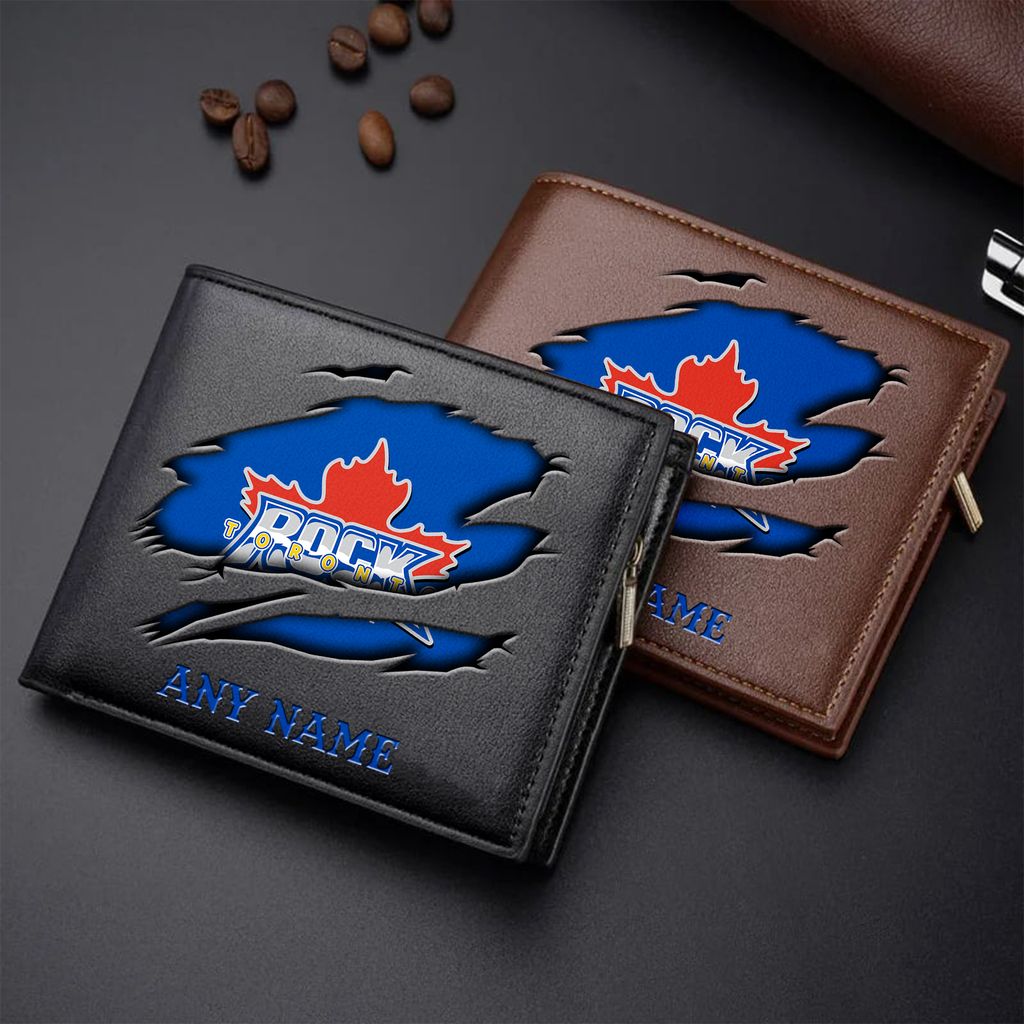 NLL Toronto Rock Personalized Name Leather Wallet ST2601