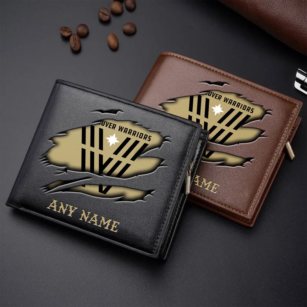NLL Vancouver Warriors Personalized Name Leather Wallet ST2601