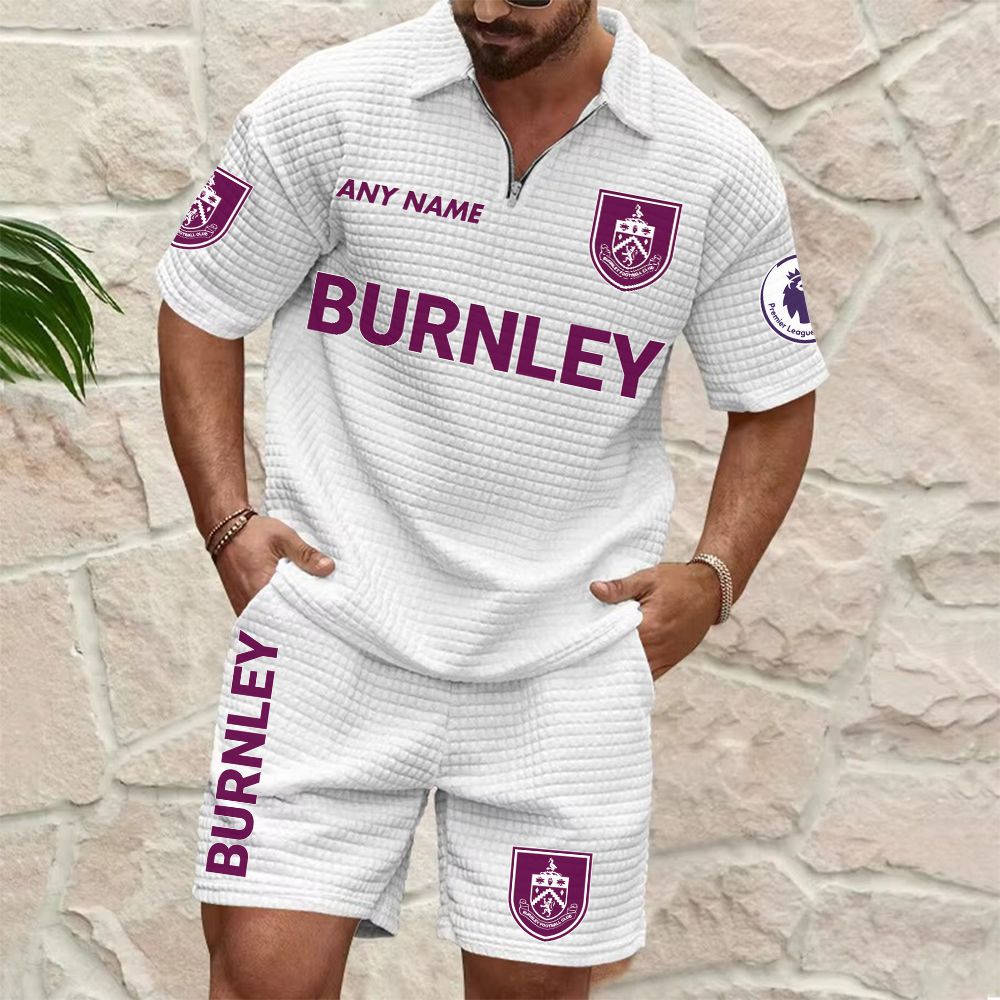 Burnley Personalized Name Waffle Zip Polo Set ST2601