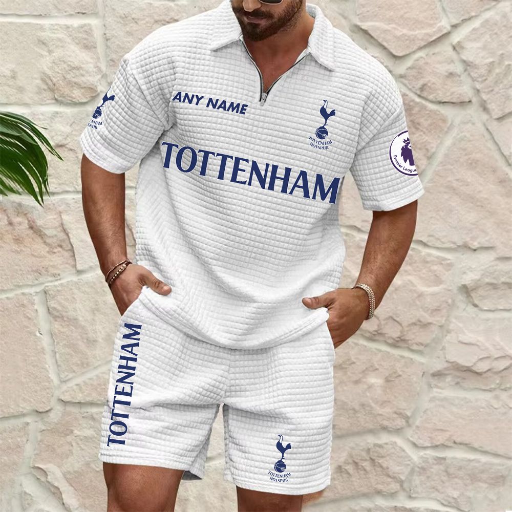 Tottenham Hotspur Personalized Name Waffle Zip Polo Set ST2601