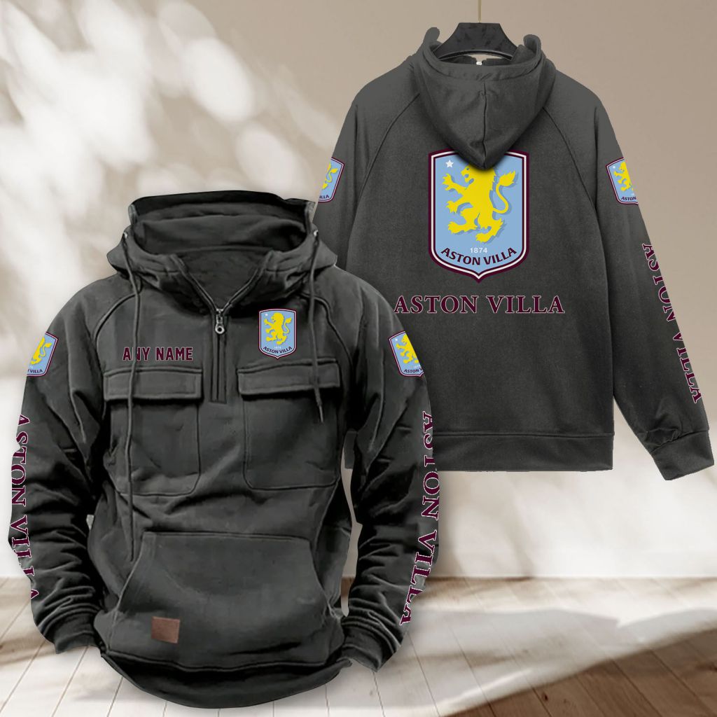 Aston Villa Personalized Name Stripped Multi Color Polo Design ST2501
