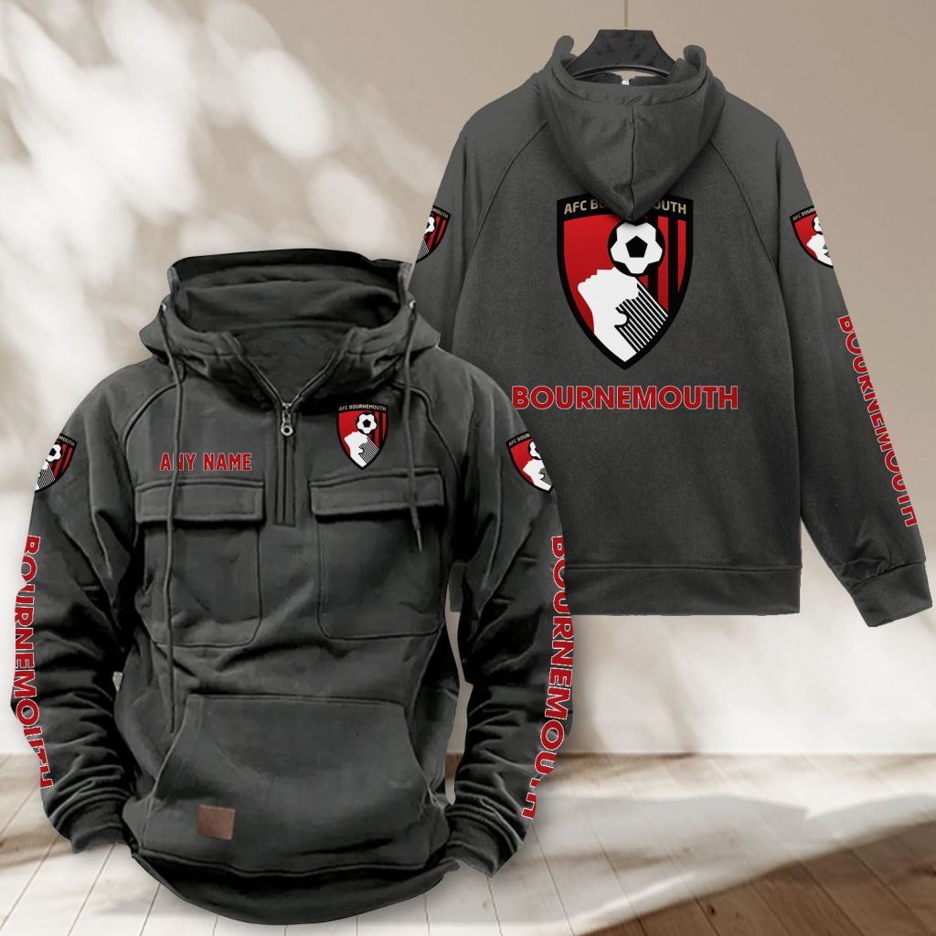Bournemouth Personalized Name Stripped Multi Color Polo Design ST2501