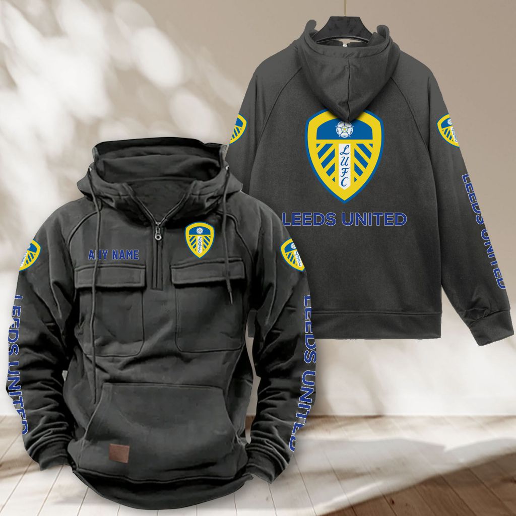 Leeds United Personalized Name Stripped Multi Color Polo Design ST2501