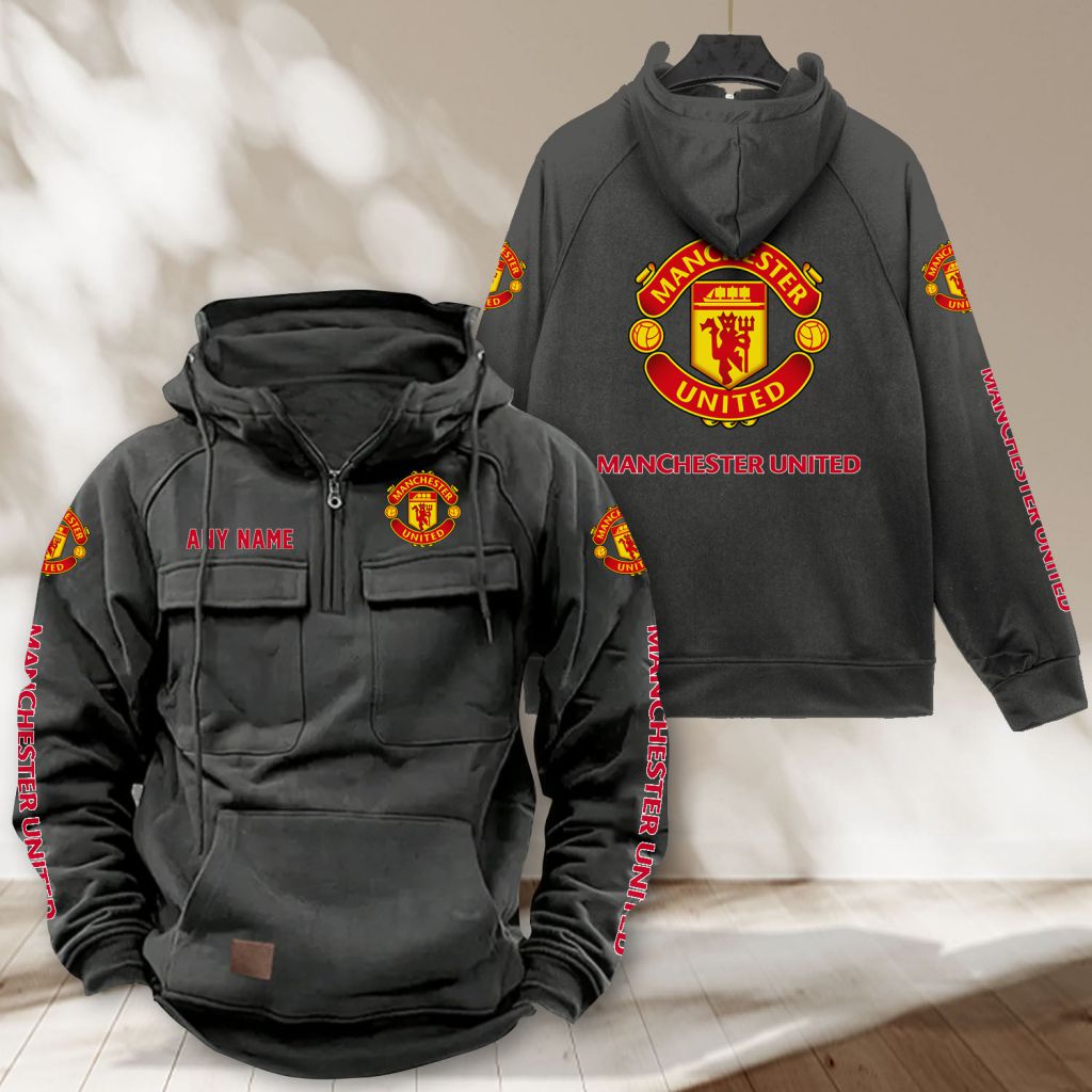 Manchester United Personalized Name Stripped Multi Color Polo Design ST2501