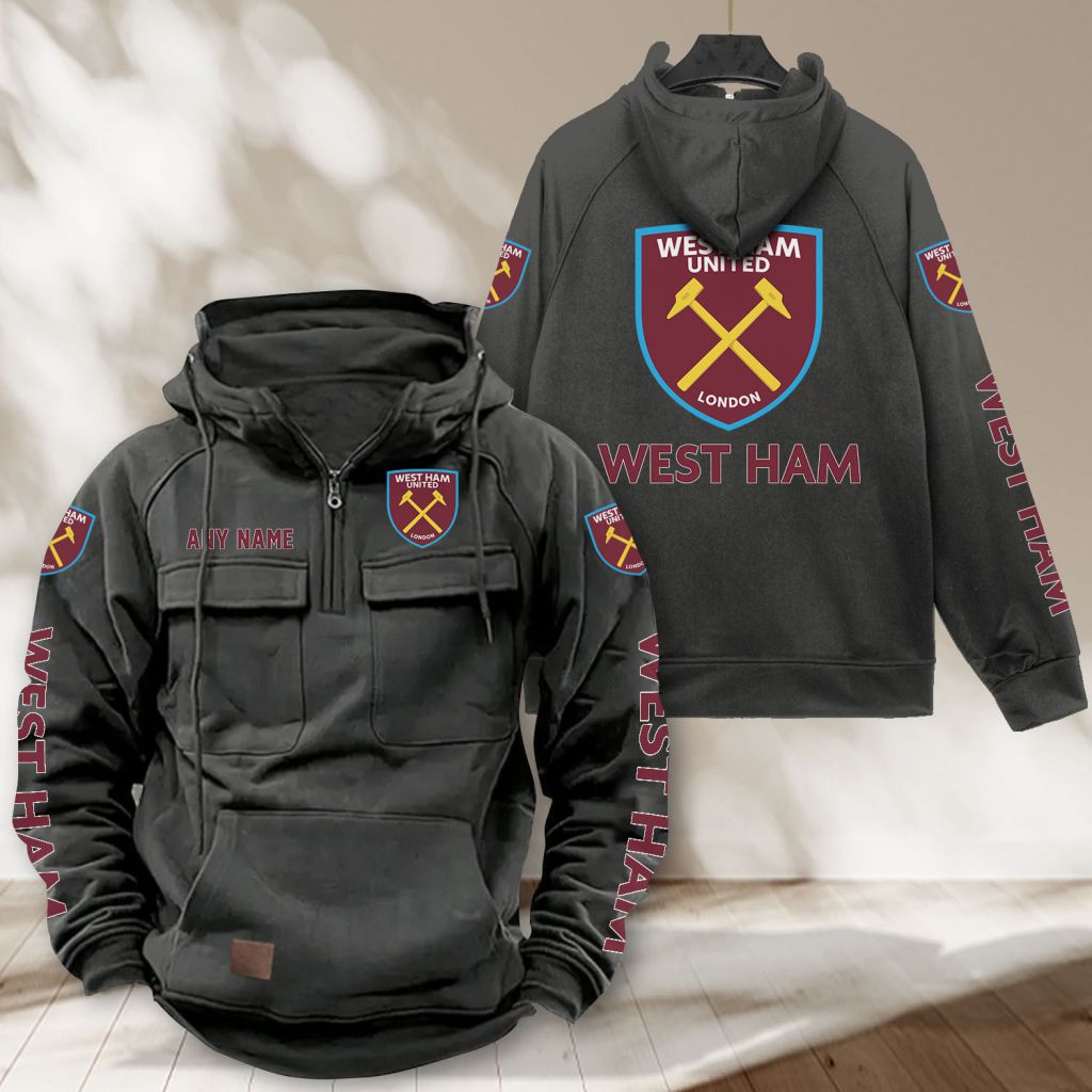 West Ham United Personalized Name Stripped Multi Color Polo Design ST2501