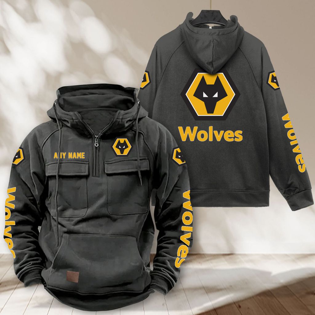 Wolverhampton Wanderers Personalized Name Stripped Multi Color Polo Design ST2501