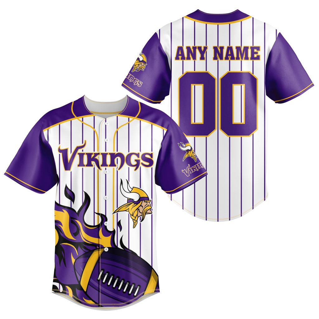 NFL Minnesota Vikings | Specialized Design In Baseball Jersey V0122 ...