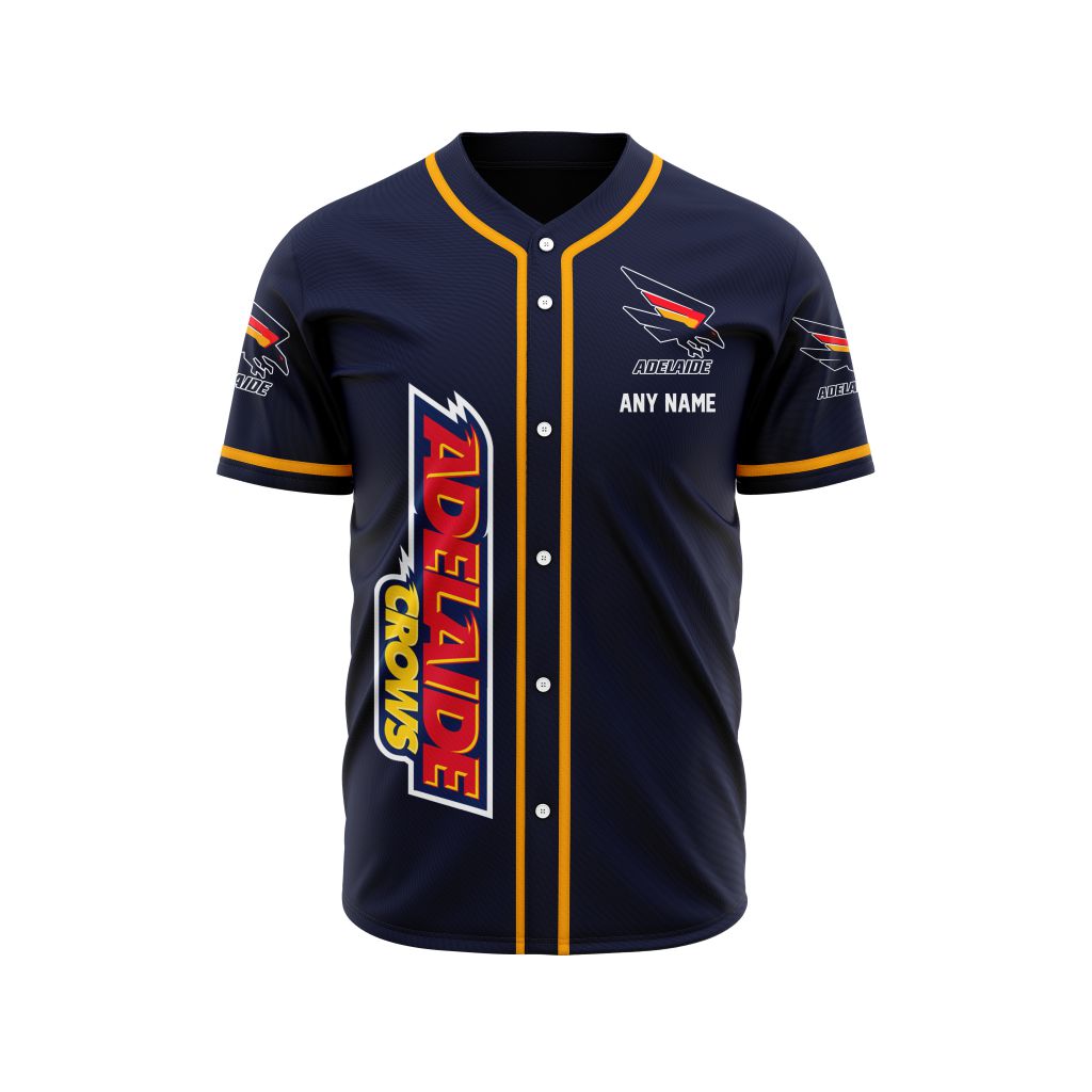 AFL Adelaide Crows Personalized Name Baseball Jersey Design ST2501