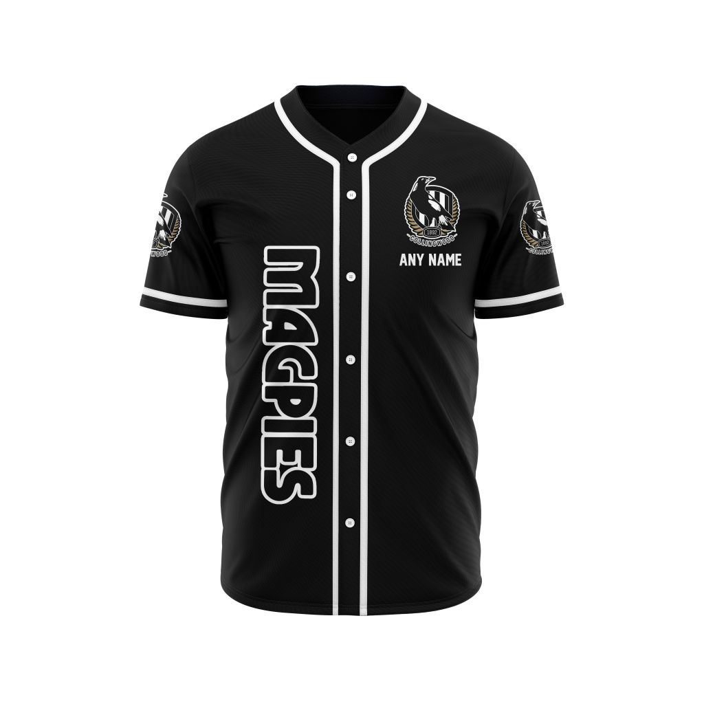 AFL Collingwood Football Club Personalized Name Baseball Jersey Design ST2501