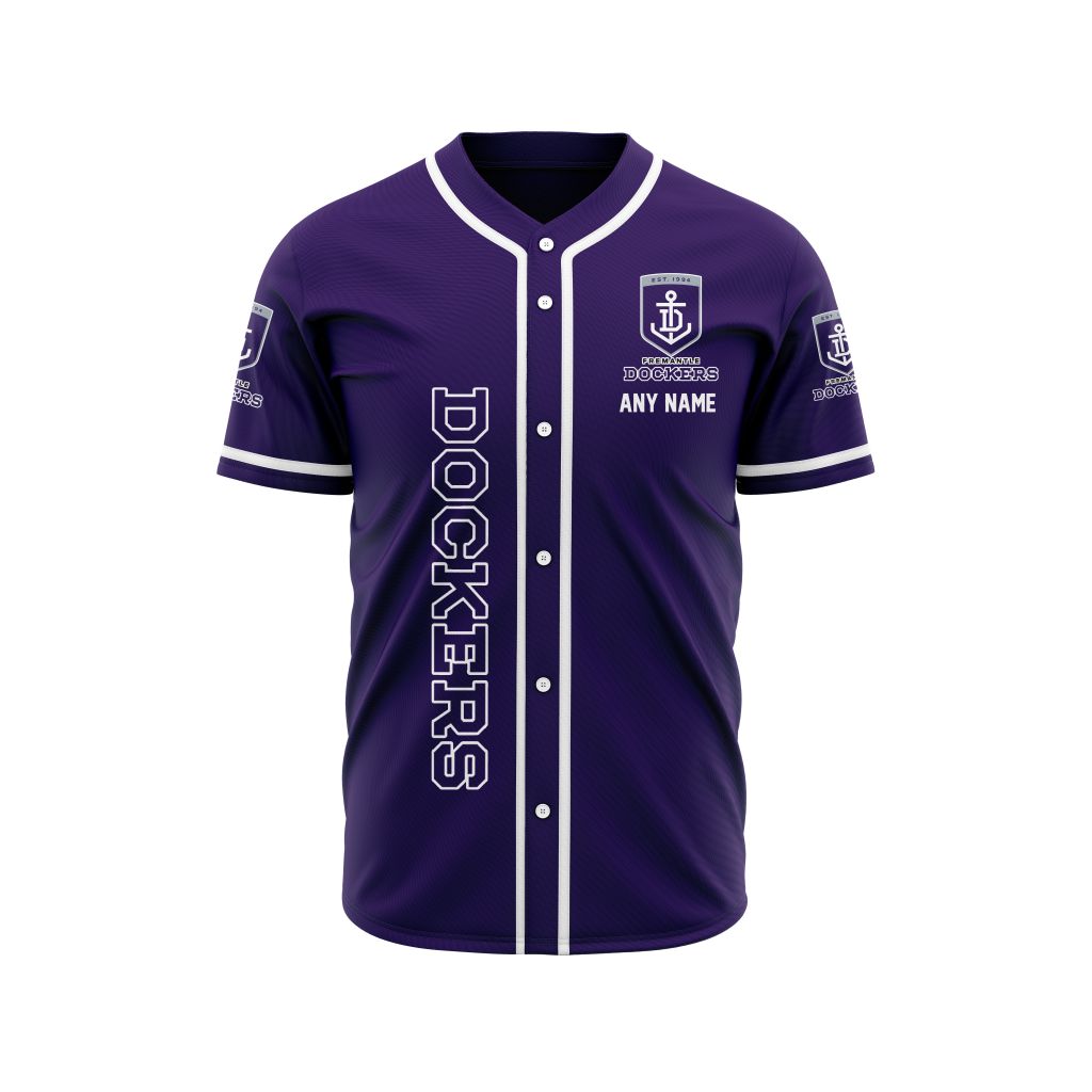 AFL Fremantle Dockers Personalized Name Baseball Jersey Design ST2501