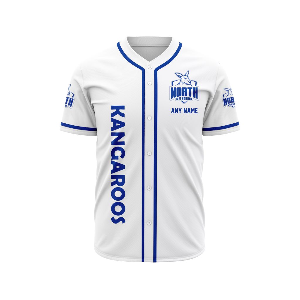 AFL North Melbourne Football Club Personalized Name Baseball Jersey Design ST2501