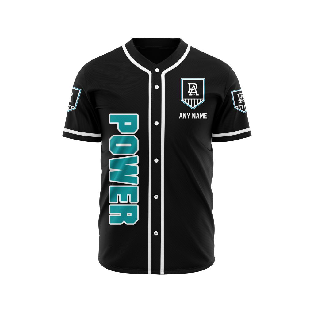 AFL Port Adelaide Football Club Personalized Name Baseball Jersey Design ST2501
