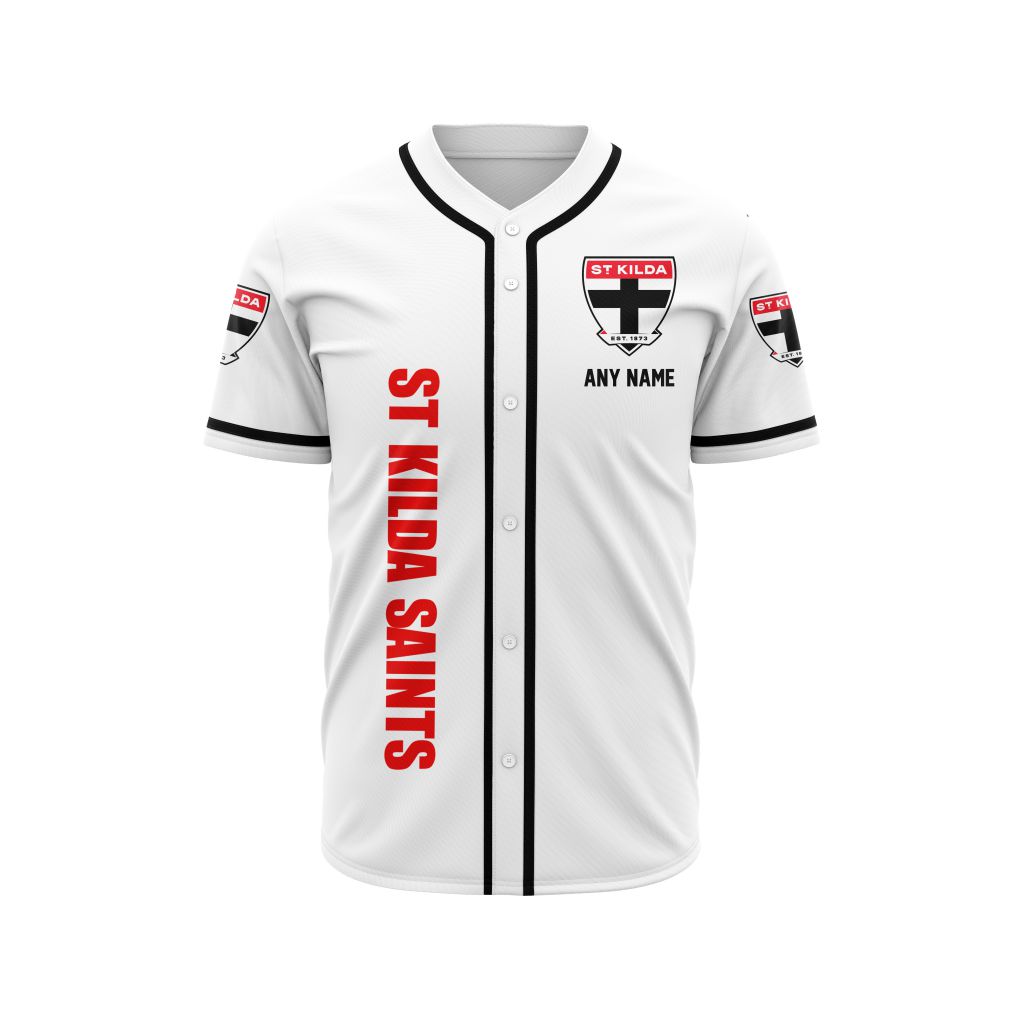 AFL St Kilda Football Club Personalized Name Baseball Jersey Design ST2501