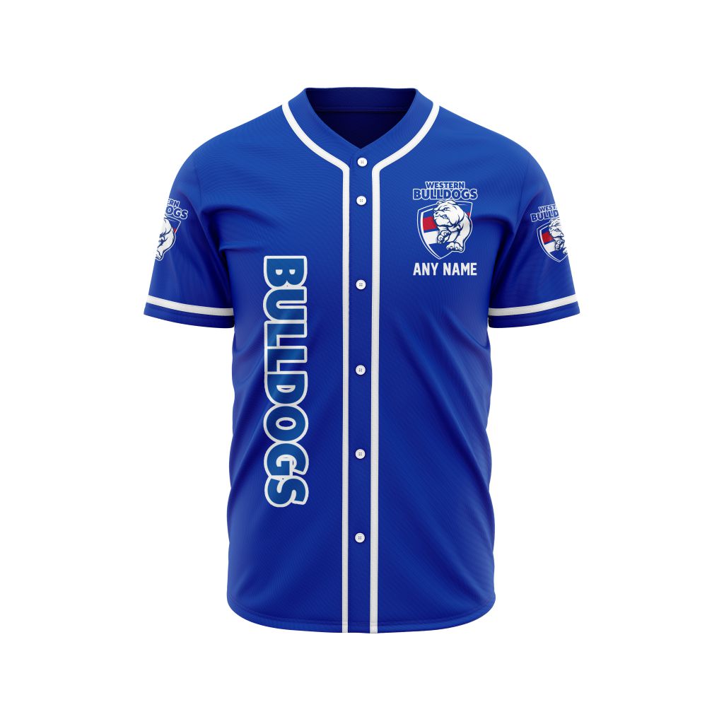 AFL Western Bulldogs Personalized Name Baseball Jersey Design ST2501