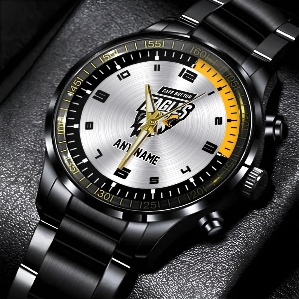 QMJHL Cape Breton Eagles Personalized Name Stainless Steel Watch ST2501