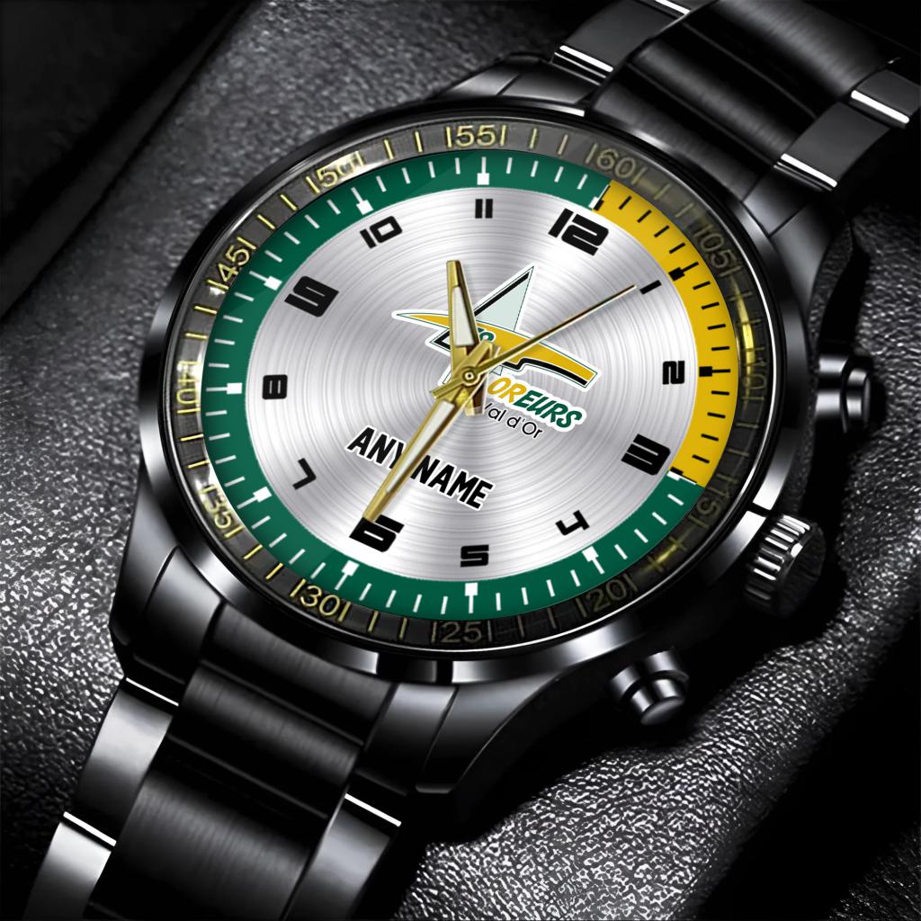QMJHL Val-D’Or Foreurs Personalized Name Stainless Steel Watch ST2501