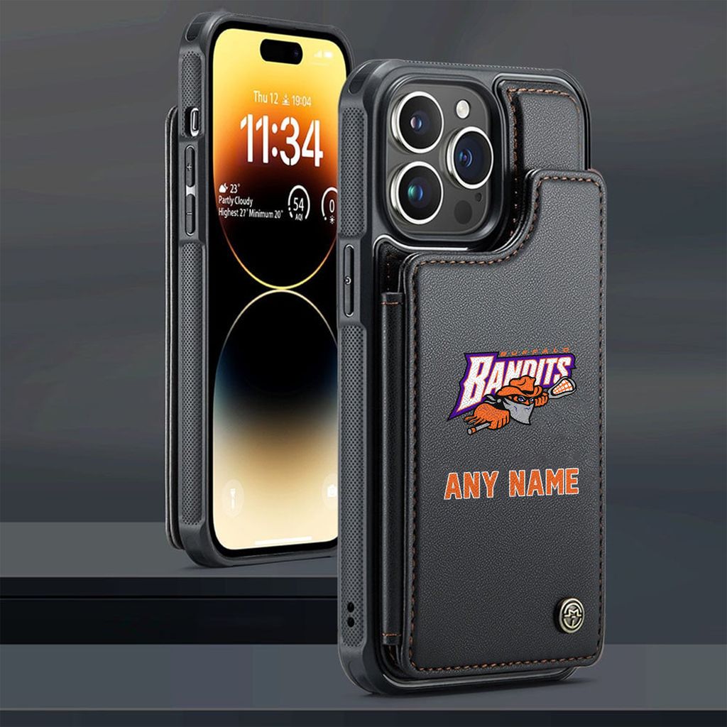 NLL Buffalo Bandits Personalized Name Leather Phonecase ST2601