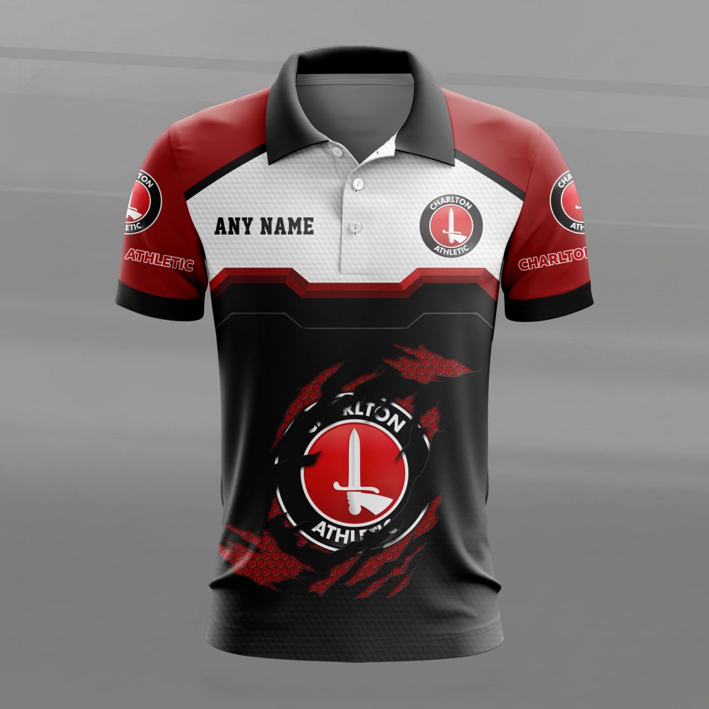Charlton Athletic Personalized Name MultiColor Polo Design ST2603