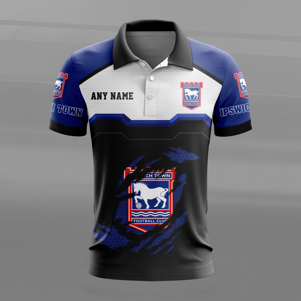 Ipswich Town Personalized Name MultiColor Polo Design ST2603