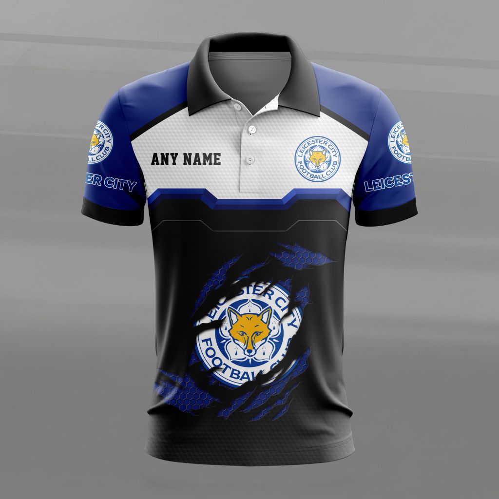 Leicester City Personalized Name MultiColor Polo Design ST2603