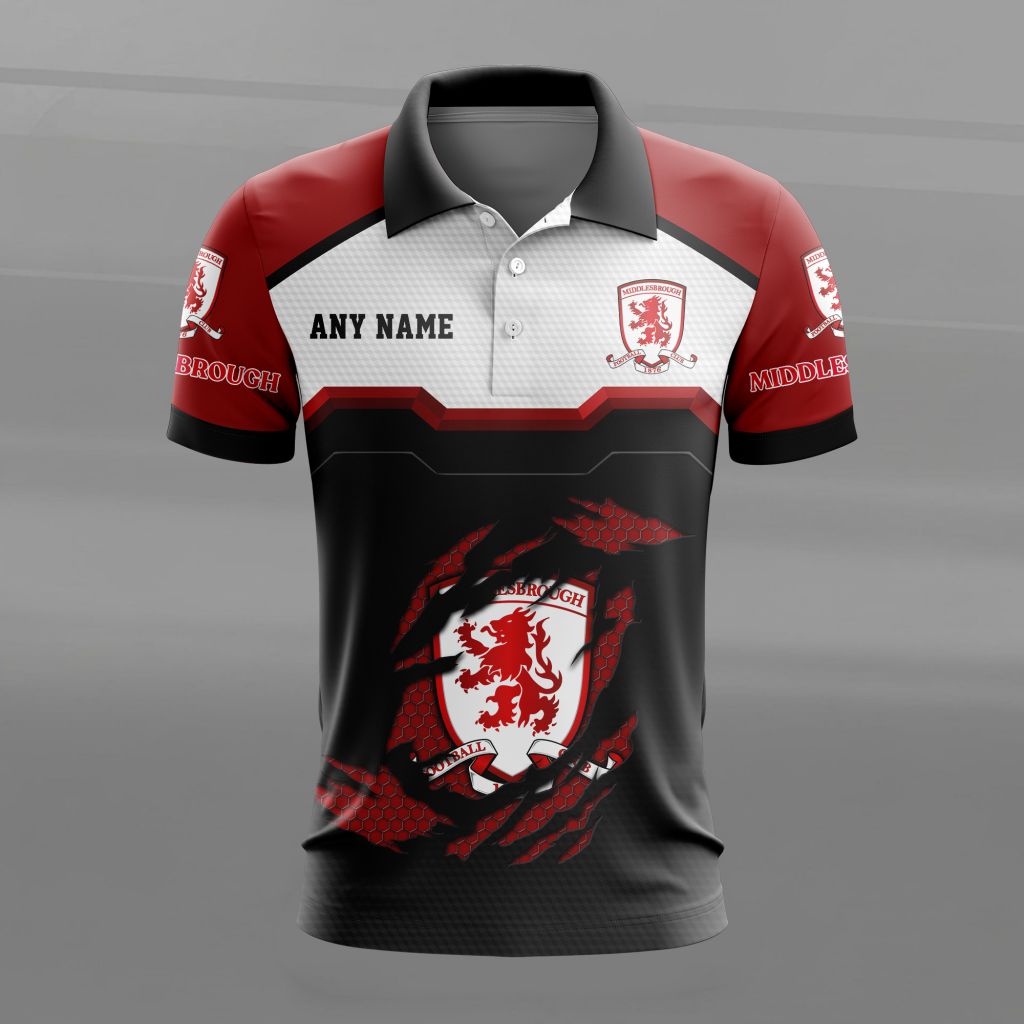 Middlesbrough Personalized Name MultiColor Polo Design ST2603