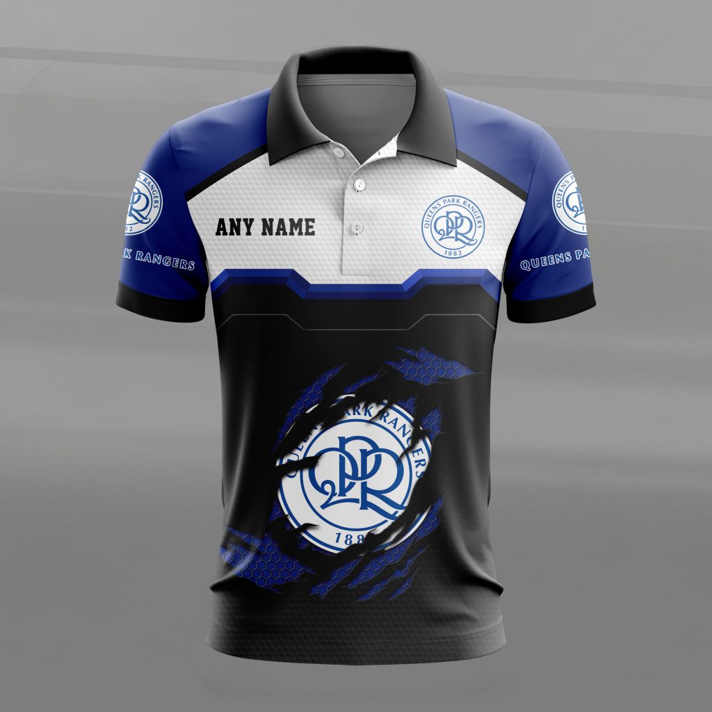 Queens Park Rangers Personalized Name MultiColor Polo Design ST2603