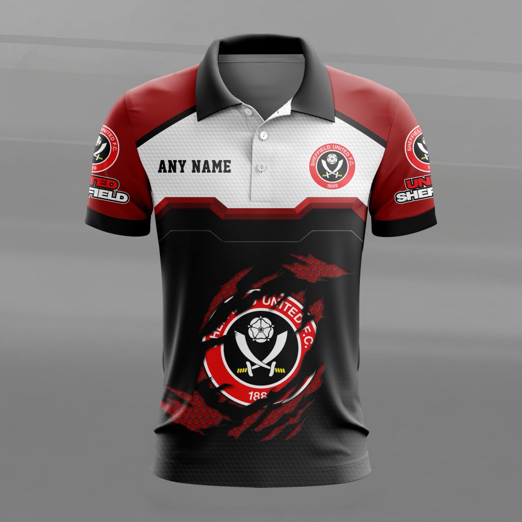 Sheffield United Personalized Name MultiColor Polo Design ST2603