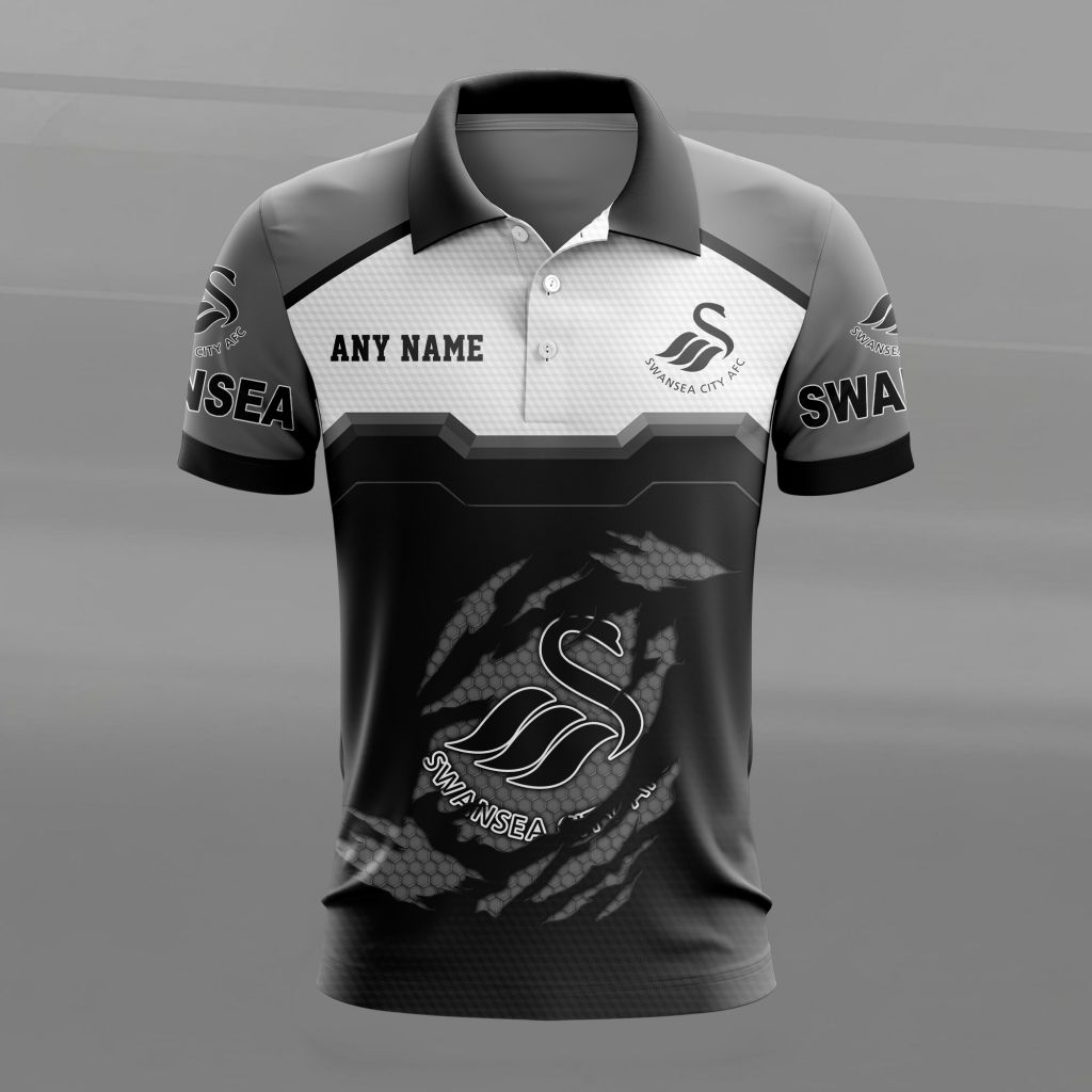 Swansea City Personalized Name MultiColor Polo Design ST2603
