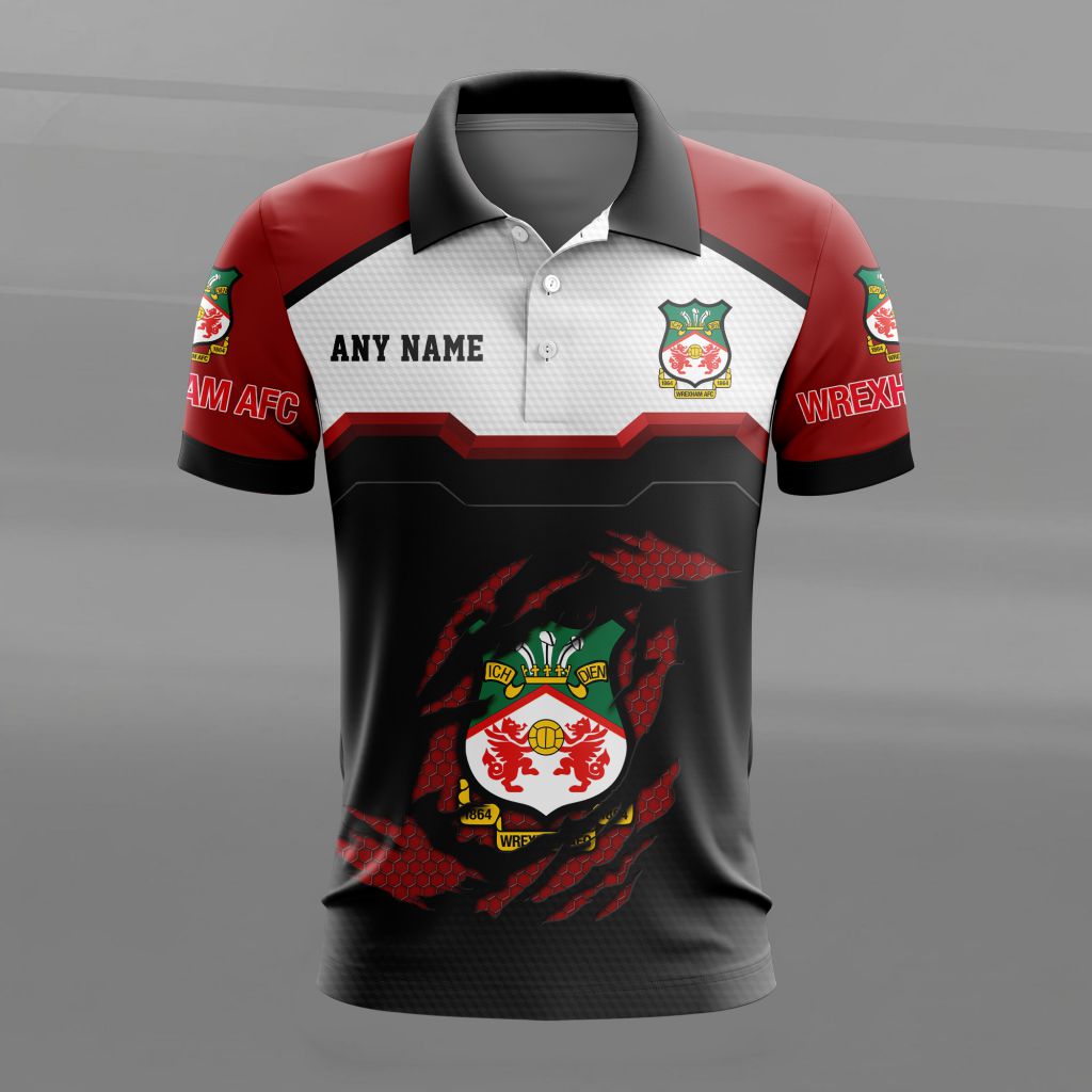 Wrexham Personalized Name MultiColor Polo Design ST2603