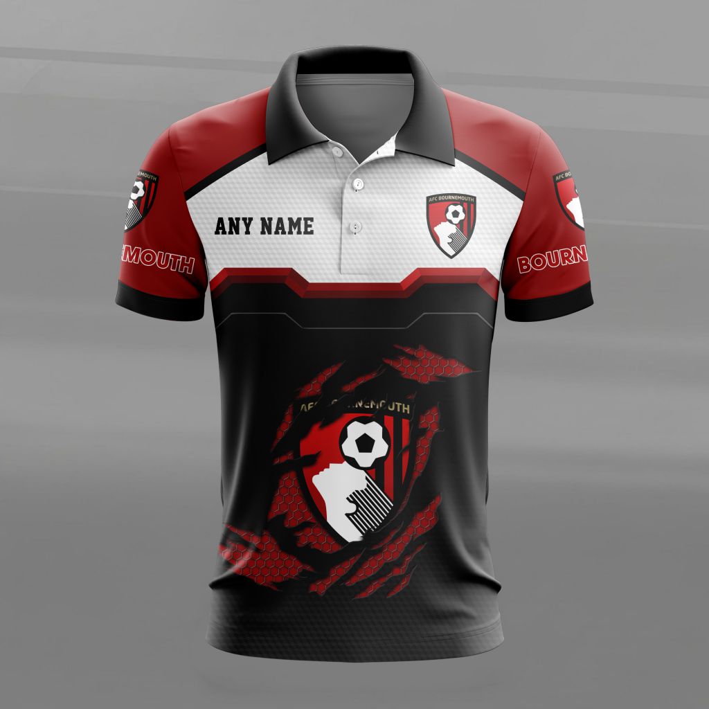 Bournemouth Personalized Name MultiColor Polo Design ST2603