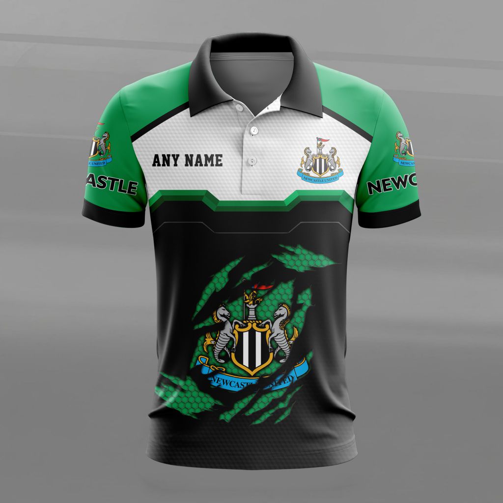 Newcastle United Personalized Name MultiColor Polo Design ST2603