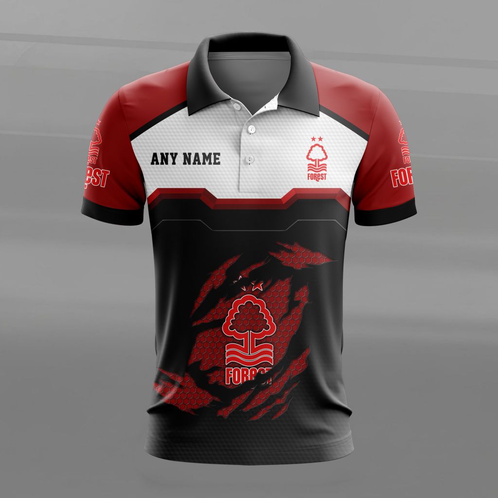 Nottingham Forest Personalized Name MultiColor Polo Design ST2603