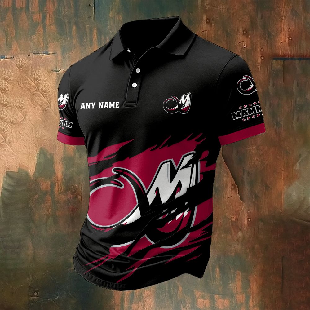 NLL Colorado Mammoth Personalized Name MultiColor Polo ST2601