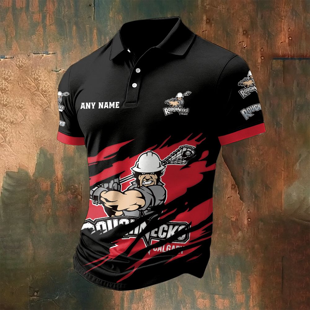 NLL Calgary Roughnecks Personalized Name MultiColor Polo ST2601
