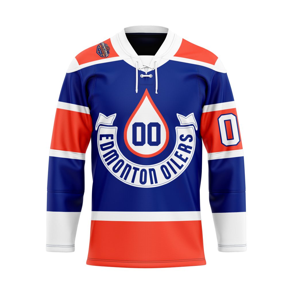 NHL Edmonton Oilers Blue 2023 Heritage Classic Hockey Jersey – Floda Shop