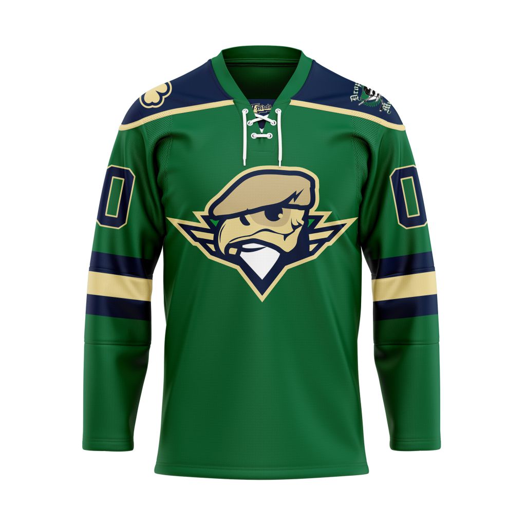 AHL Springfield Thunderbirds Personalized 2025/26 St.Patrick's Day Lace Hockey Jersey