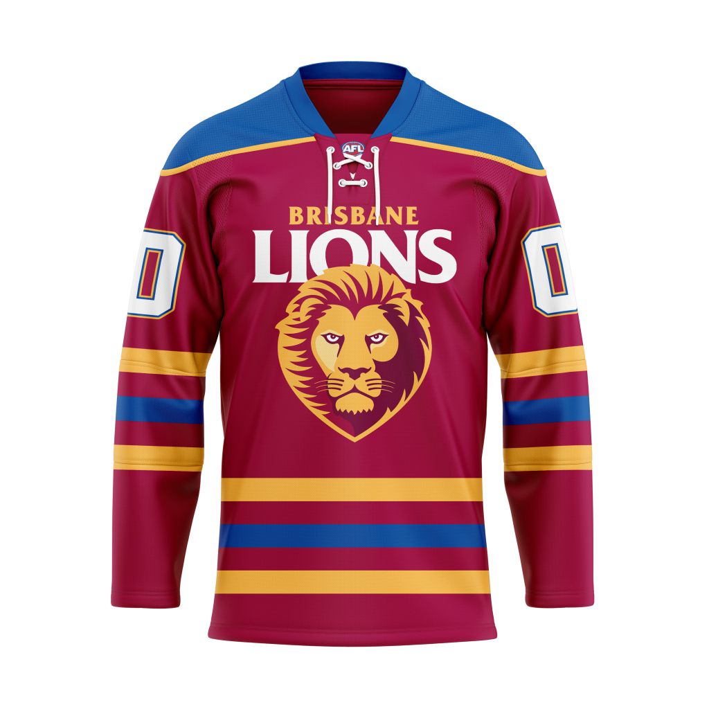 AFL Brisbane Lions Personalized Hockey Jersey Design ST2501