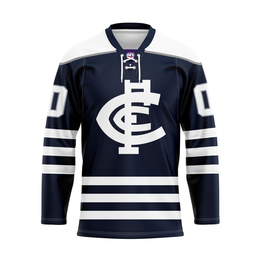 AFL Carlton Football Club Personalized Hockey Jersey Design ST2501