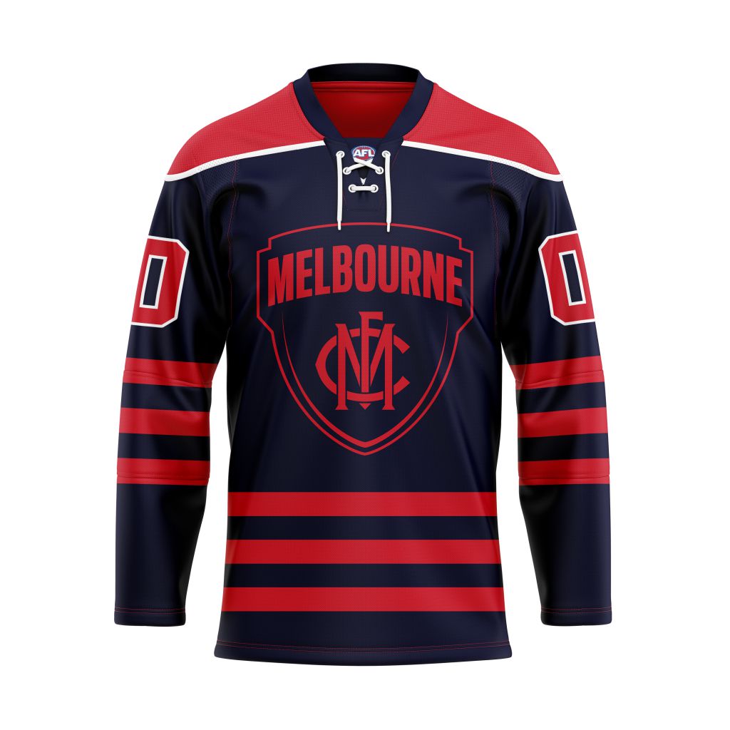 AFL Melbourne Football Club Personalized Hockey Jersey Design ST2501