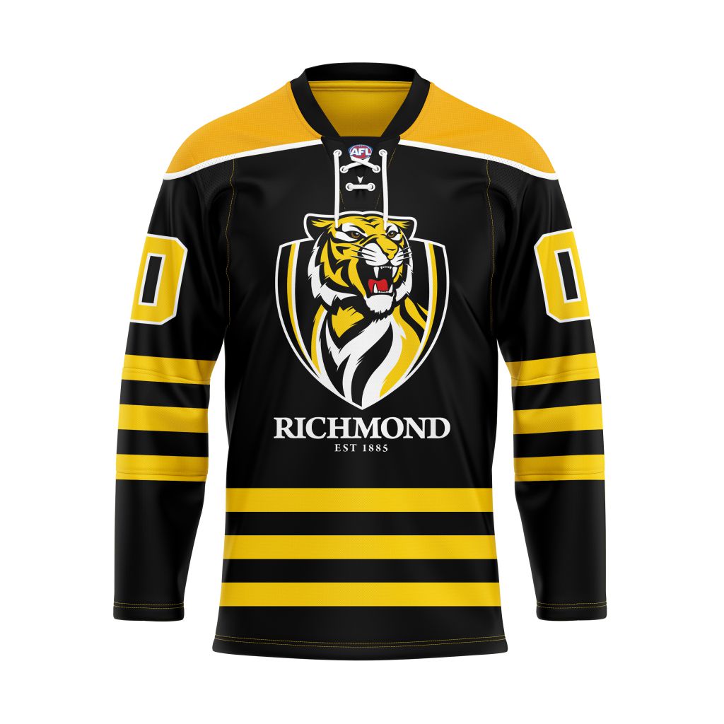 AFL Richmond Tigers Personalized Hockey Jersey Design ST2501
