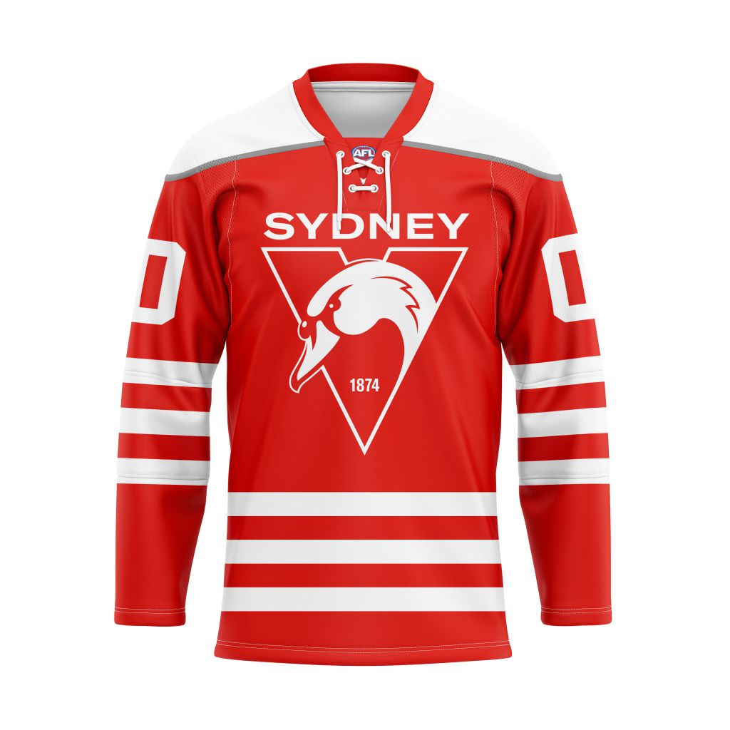AFL Sydney Swans Personalized Hockey Jersey Design ST2501