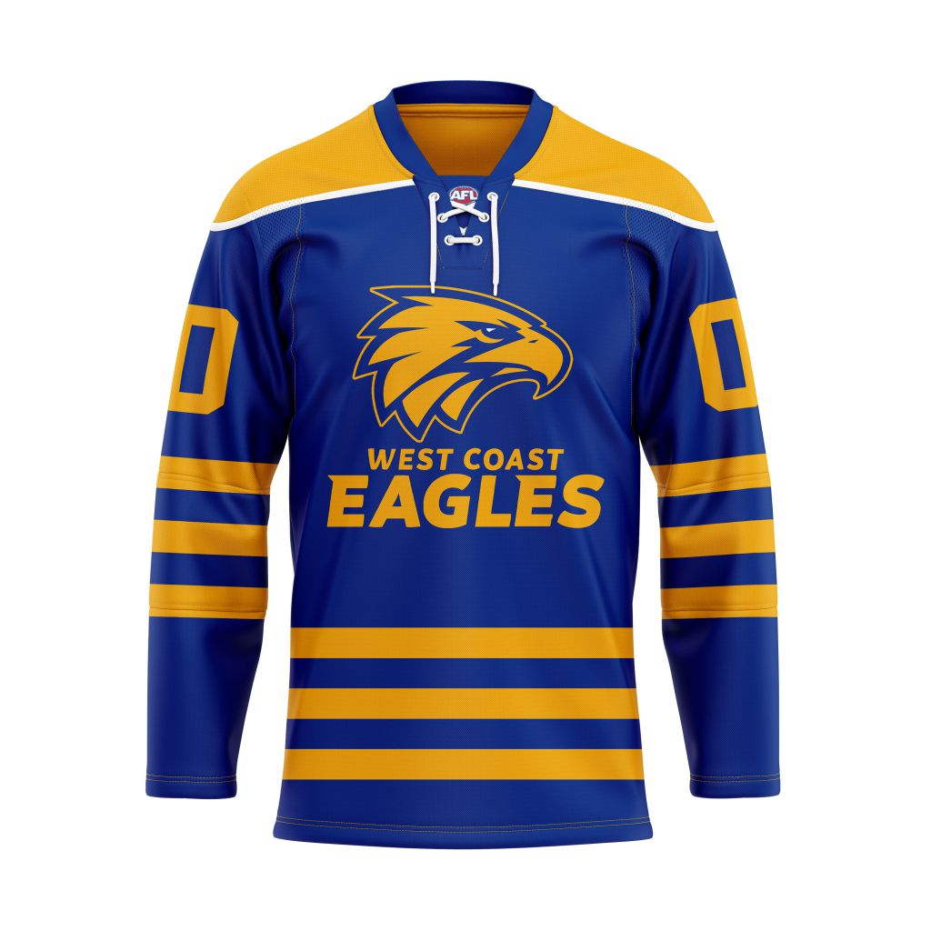 AFL West Coast Eagles Personalized Hockey Jersey Design ST2501
