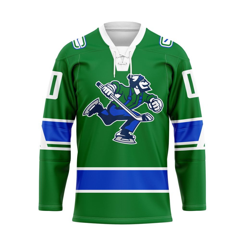 AHL Abbotsford Canucks Personalized 2025/26 Green Lace Hockey Jersey
