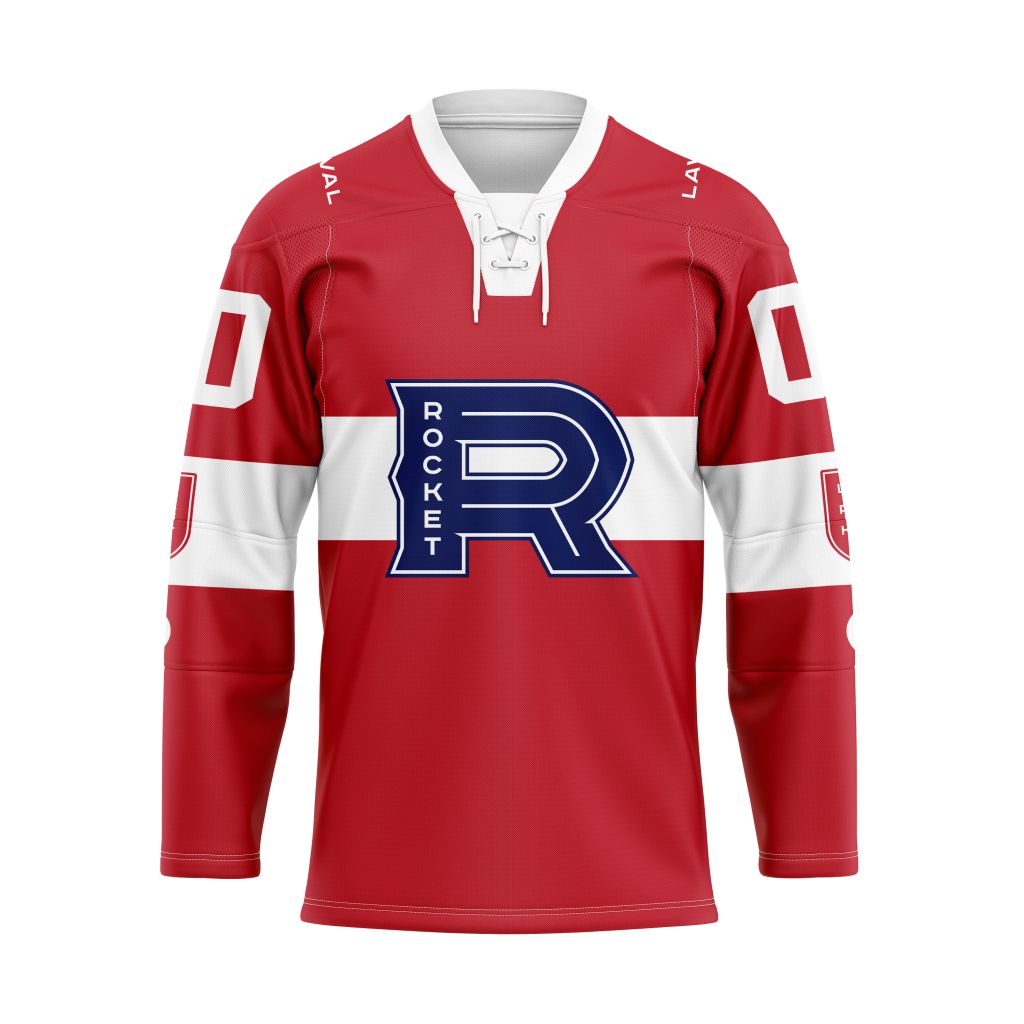 AHL Laval Rocket Personalized 2025/26 Red Lace Hockey Jersey