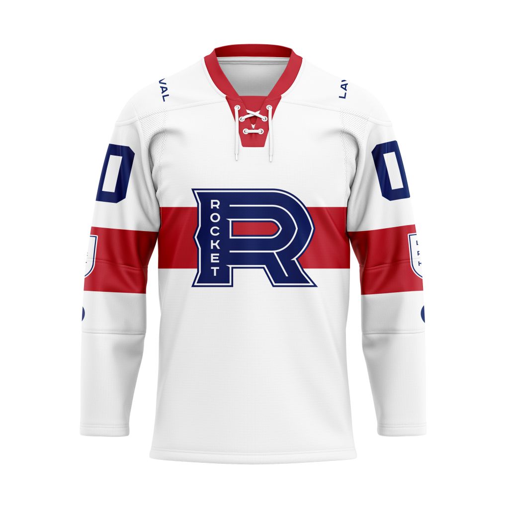 AHL Laval Rocket Personalized 2025/26 White Lace Hockey Jersey