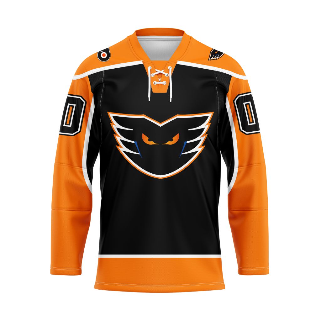 AHL Lehigh Valley Phantoms Personalized 2025/26 Black Lace Hockey Jersey