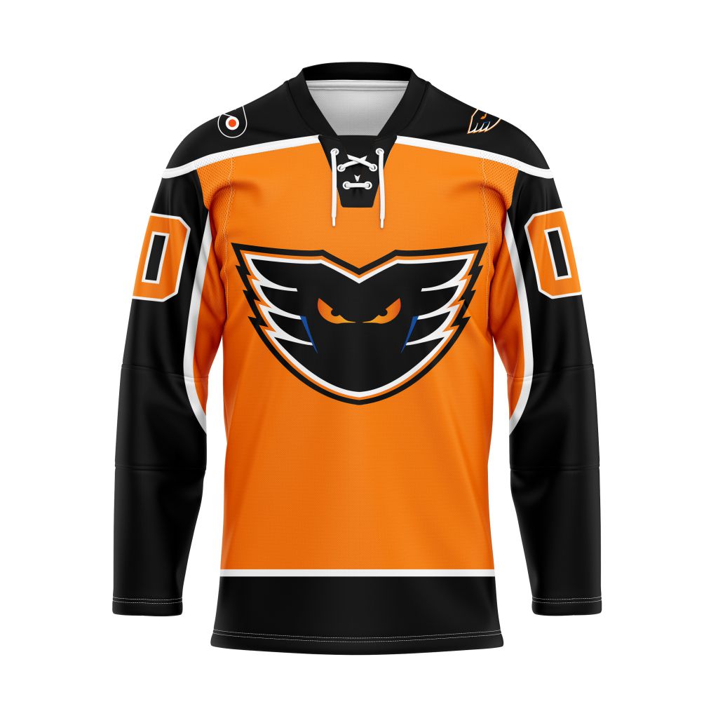AHL Lehigh Valley Phantoms Personalized 2025/26 Orange Lace Hockey Jersey