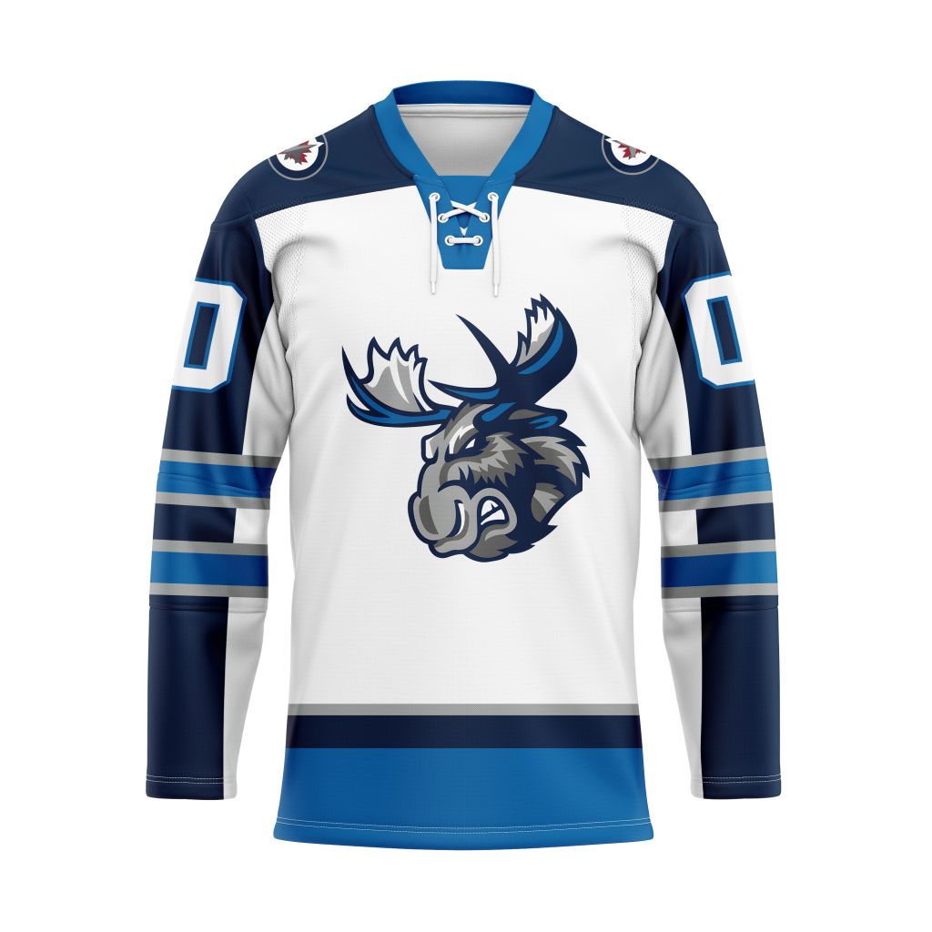 AHL Manitoba Moose Personalized 2025/26 White Lace Hockey Jersey
